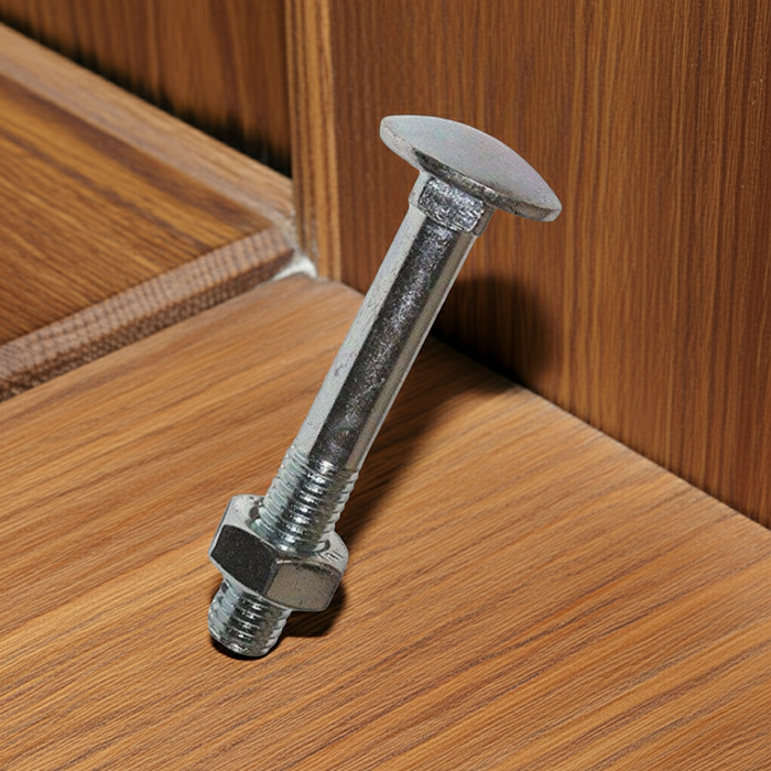 Bulloni a Testa Tonda  con Quadro Sotto Testa  MM 10 con Dado  UNI5732 DIN 603 ISO 8677